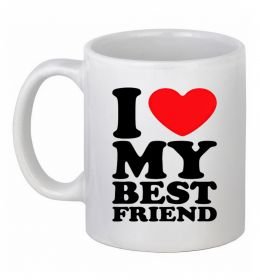 Чашка керамическая I love my best friend Чашка керамическая I love my best friend