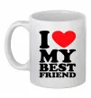 Чашка керамічна I love my best friend Білий Чашка керамічна I love my best friend Білий фото