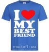 Мужская футболка I love my best friend Ярко-синий фото