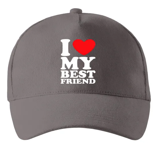 Кепка I love my best friend Серый фото
