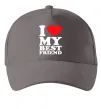 Кепка I love my best friend Серый фото