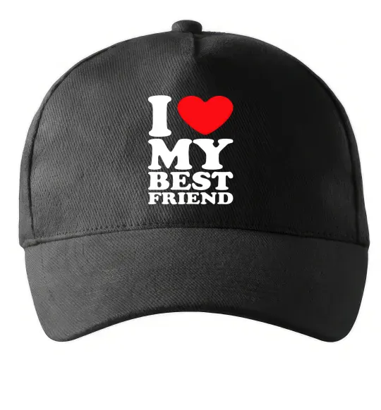 Кепка I love my best friend Чорний фото