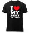 Чоловіча преміум футболка I love my best friend Чорний фото