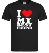 Мужская футболка I love my best friend Черный фото