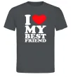 Мужская футболка I love my best friend Графит фото