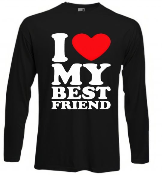 Реглан I love my best friend Черный фото