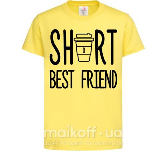 Детская футболка Short best friend Лимонный фото