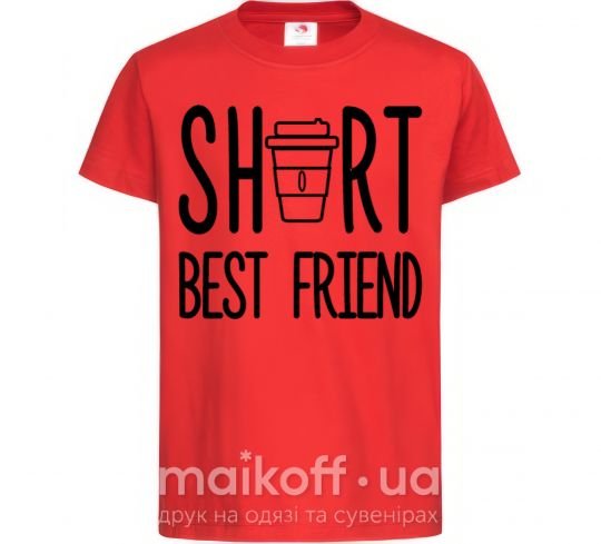 Детская футболка Short best friend Красный фото