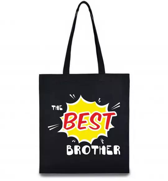 Эко-сумка The best brother Черный фото