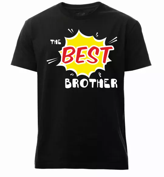 Мужская премиум футболка The best brother Черный фото