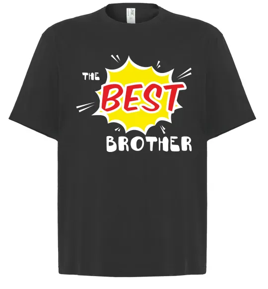Футболка Оверсайз The best brother Черный фото