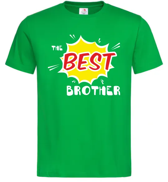 Мужская футболка The best brother Зеленый фото