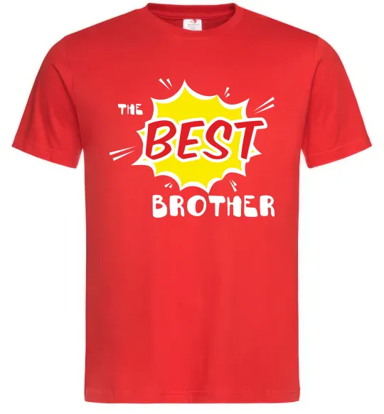 Мужская футболка The best brother Красный фото
