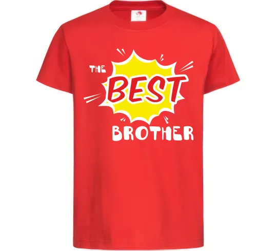 Детская футболка The best brother Красный фото