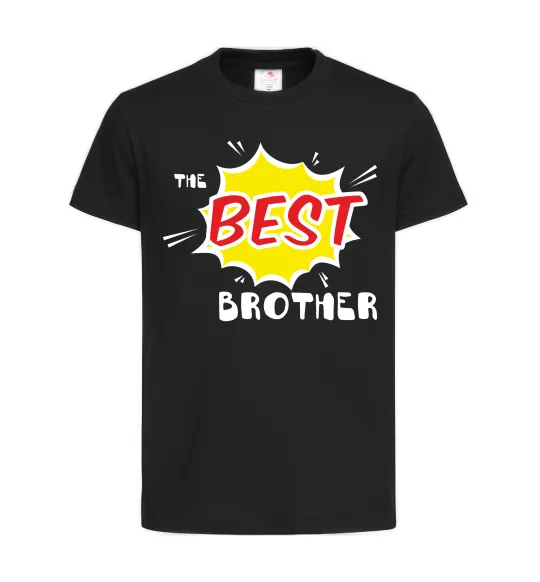 Дитяча футболка The best brother Чорний фото