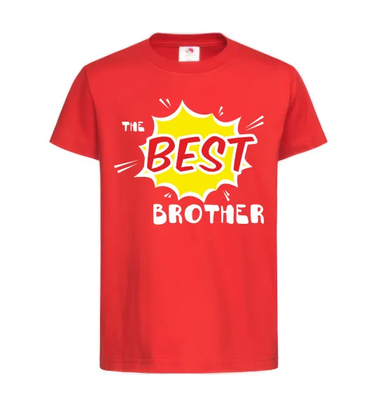 Дитяча футболка The best brother Червоний фото