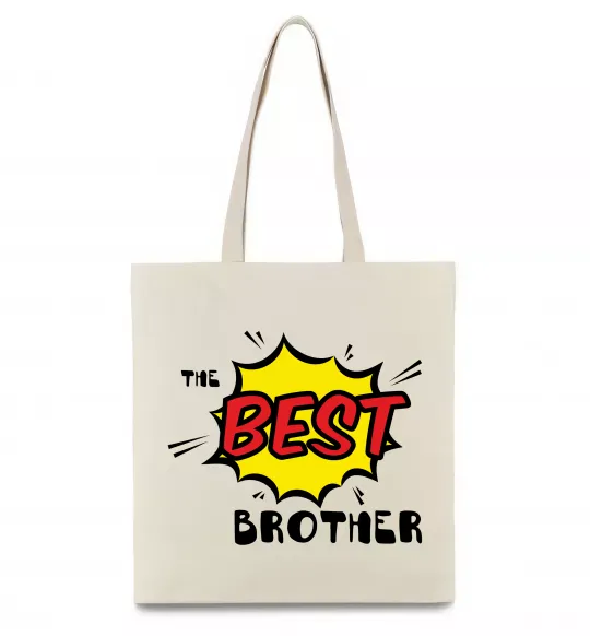 Эко-сумка The best brother Бежевый фото