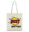 Эко-сумка The best brother Бежевый фото