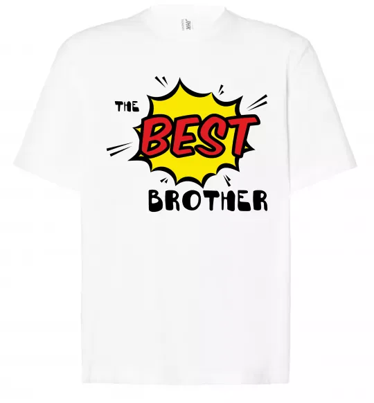 Футболка Оверсайз The best brother Белый фото