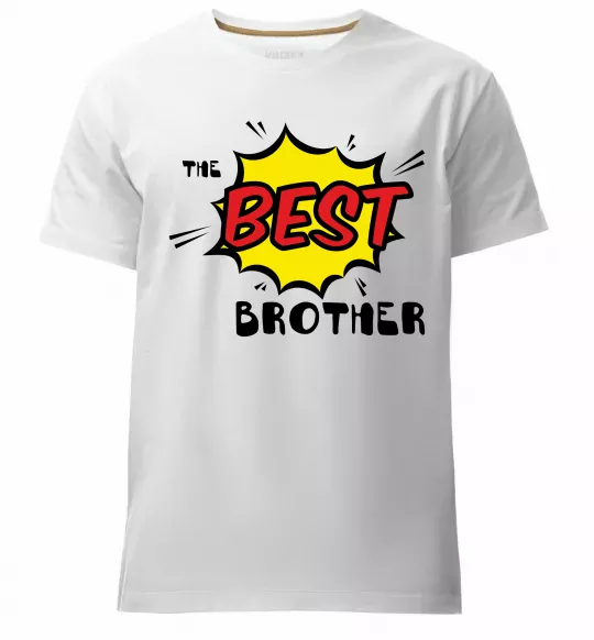 Мужская премиум футболка The best brother Белый фото