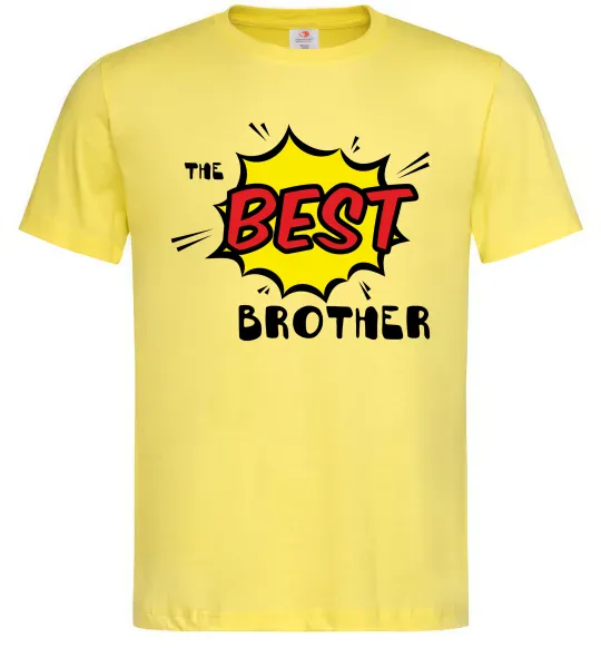 Мужская футболка The best brother Лимонный фото