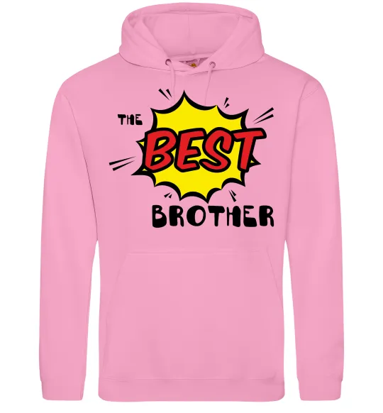 Мужская толстовка (худи) The best brother Розовый фото