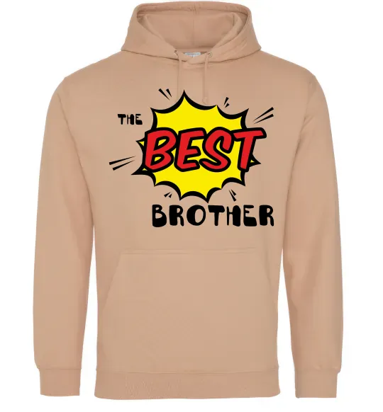 Чоловіча толстовка (худі) The best brother Пісочний фото