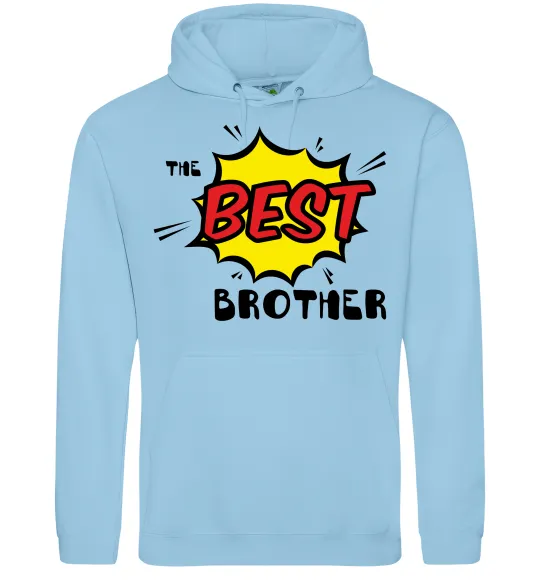 Мужская толстовка (худи) The best brother Голубой фото