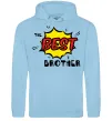 Мужская толстовка (худи) The best brother Голубой фото