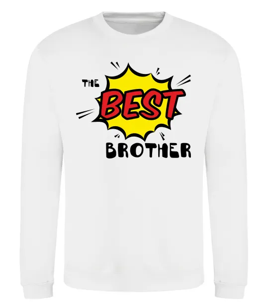 Свитшот The best brother Белый фото