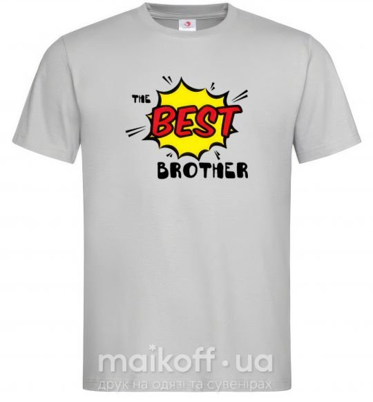 Мужская футболка The best brother Серый фото