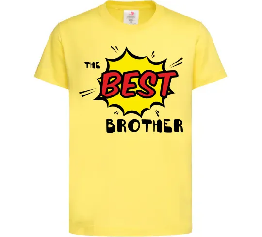 Детская футболка The best brother Лимонный фото