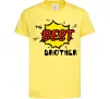 Детская футболка The best brother Лимонный фото