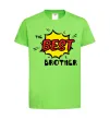 Дитяча футболка The best brother Лаймовий фото