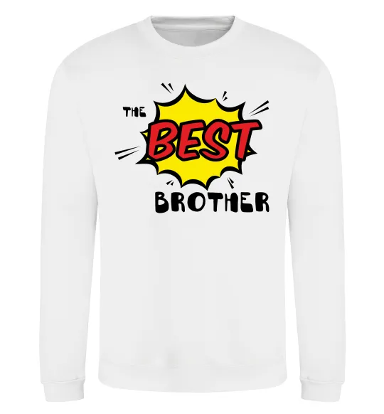 Свитшот The best brother Белый фото