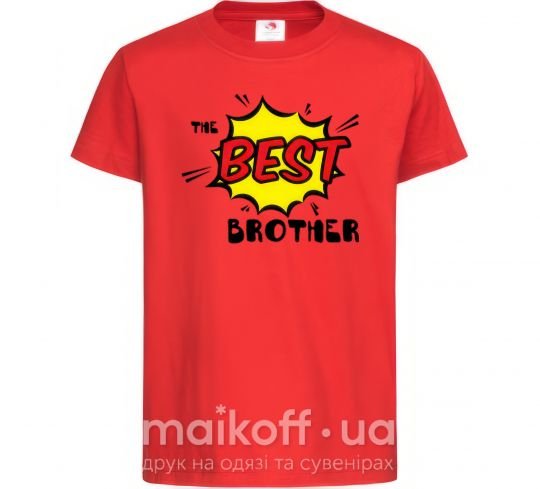 Дитяча футболка The best brother Червоний фото