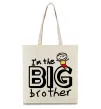 Еко-сумка I'm the big brother Бежевий Еко-сумка I'm the big brother Бежевий фото