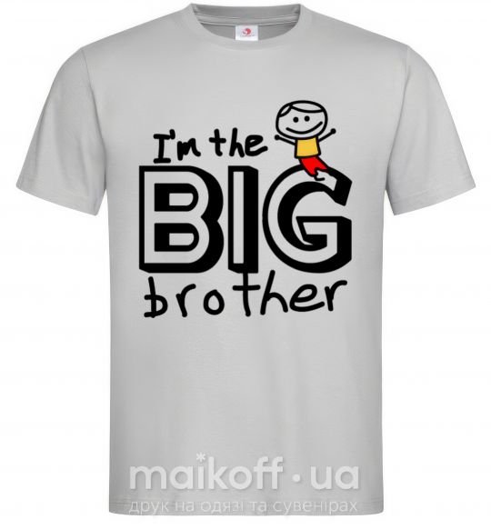 Чоловіча футболка I'm the big brother Сірий фото