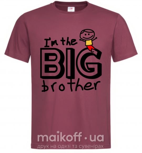 Чоловіча футболка I'm the big brother Бордовий фото