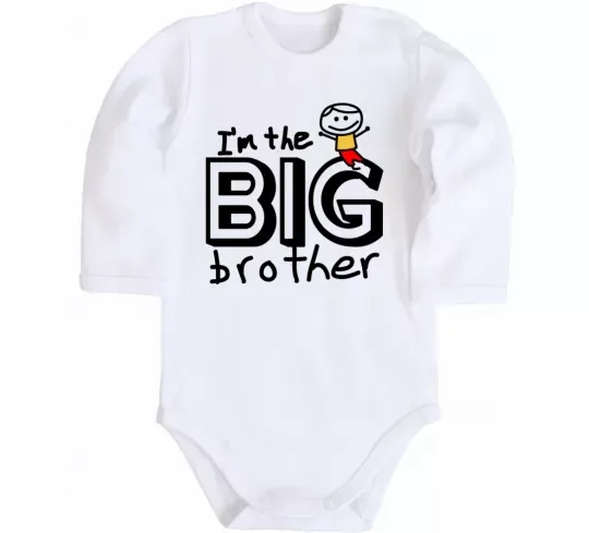 Дитячий бодік I'm the big brother Білий фото