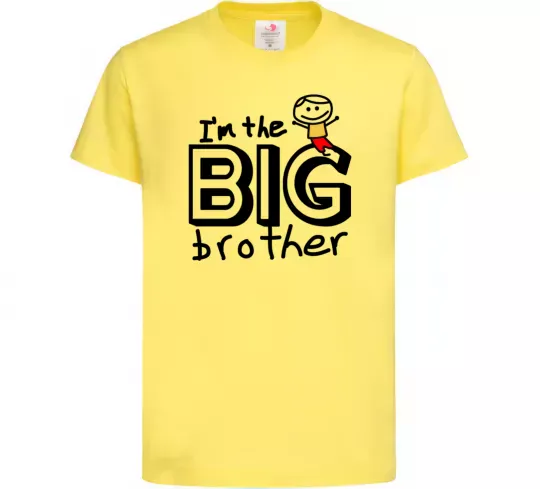Дитяча футболка I'm the big brother Лимонний фото