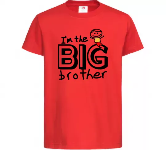 Дитяча футболка I'm the big brother Червоний фото