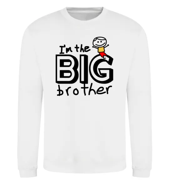 Світшот I'm the big brother Білий фото