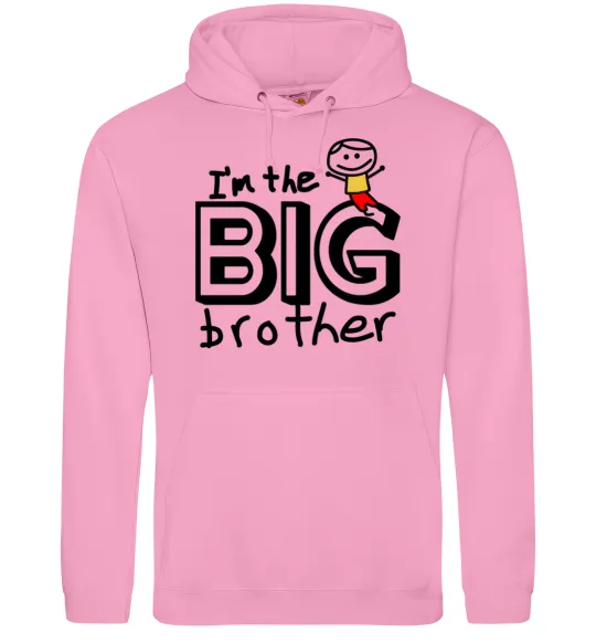 Мужская толстовка (худи) I'm the big brother Розовый фото