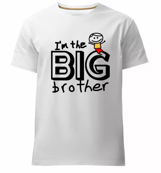 Чоловіча преміум футболка I'm the big brother Білий фото