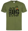 Мужская футболка I'm the big brother Оливковый фото