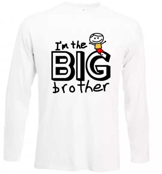 Лонгслів I'm the big brother Білий фото