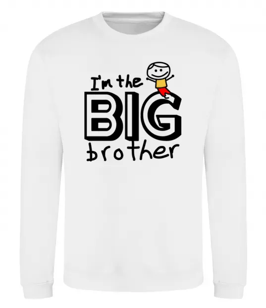 Світшот I'm the big brother Білий фото