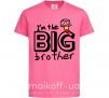 Детская футболка I'm the big brother Ярко-розовый фото