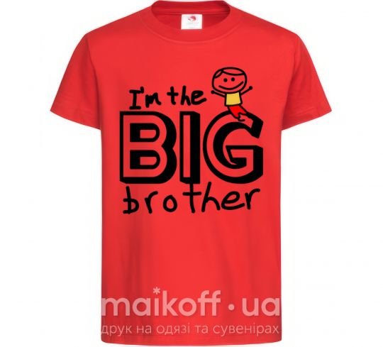 Детская футболка I'm the big brother Красный фото